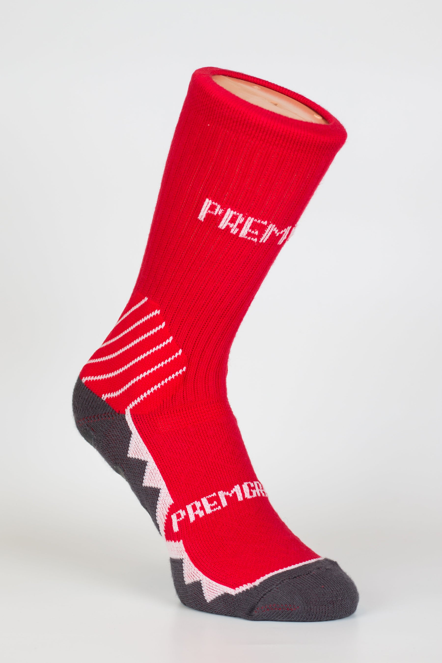 PREMGRIPP CREW SOCK, WITH PATENTED TECHNOLOGY, SCARLET. - Fanatics Supplies